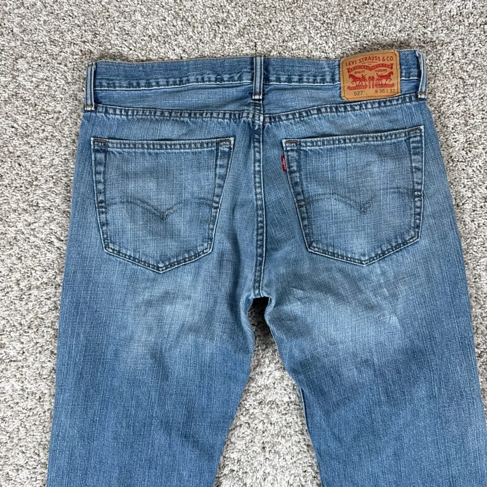 Levi's 527 Jeans Mens‎ 36x32 Blue Slim Bootcut Medium Wash Denim